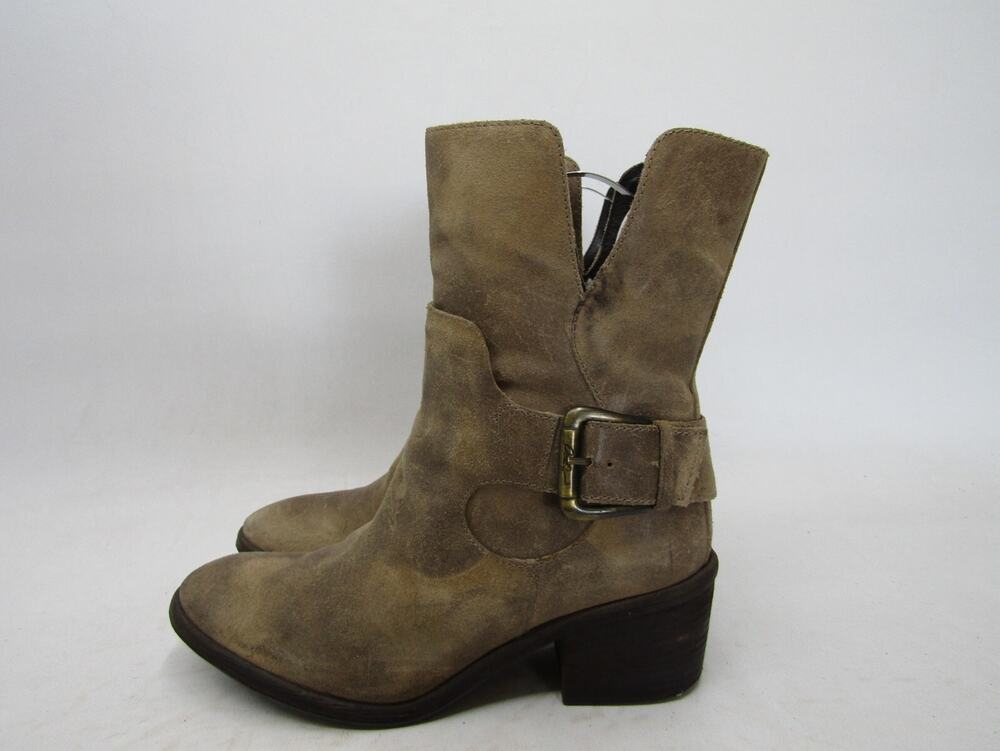 DONALD j PLINER Women Sz 6 M Brown Suede Buckle Ankle Fashion Boots Bootie